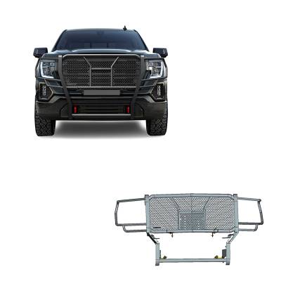 Black Horse Off Road - Black Horse RU-GMSI19-B Black Rugged-HD Grille Guard 19-21 GMC Sierra 1500