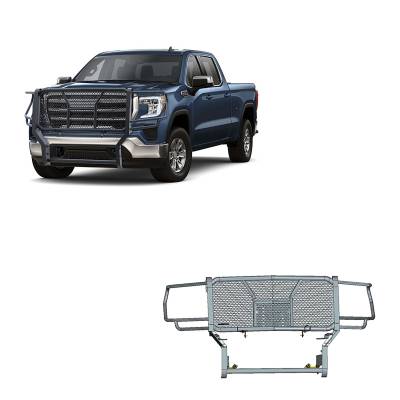 Black Horse Off Road - Black Horse RU-GMSI20-B Black Rugged-HD Grille Guard for Sierra 2500HD/3500