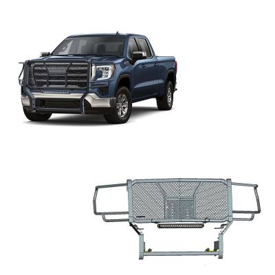 Black Horse Off Road - Black Horse RU-GMSI20-B-K2 HD Grille Guard Black for Sierra 2500HD/3500