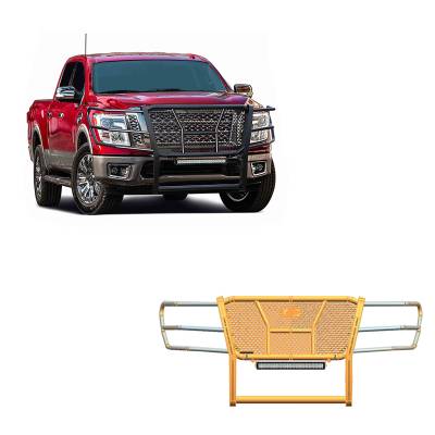 Black Horse Off Road - Black Horse RU-NITI17-B-K1 Black HD Guard w/20" LED for 17-24 Nissan Titan