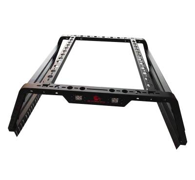 Black Horse Off Road - Black Horse TR01B Traveler Overland Utility Bed Rack Blk 800 Lbs Capacity