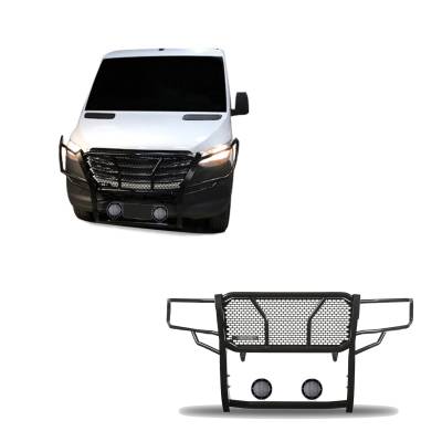 Black Horse Off Road - Black Horse RU-DOSP07-B-PLFB HD Grille Guard w/5.3" LEDs for Mercedes Sprinter