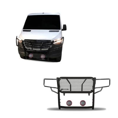 Black Horse Off Road - Black Horse RU-DOSP07-B-PLFR HD Grille Guard w/5.3" for Dodge Mercedes Sprinter