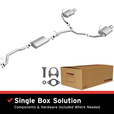 BRExhaust - BRExhaust 106-0829 Direct-Fit Exhaust System Replacement Kit