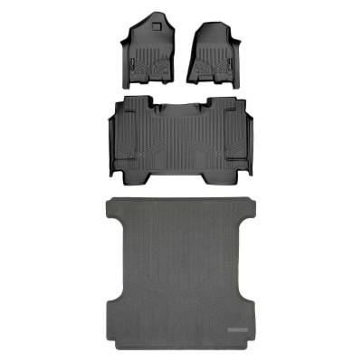 SMARTLINER - SMARTLINER SA0426/B0369/K0369 Front/Rear BLACK Floor Liners for RAM 1500 Crew