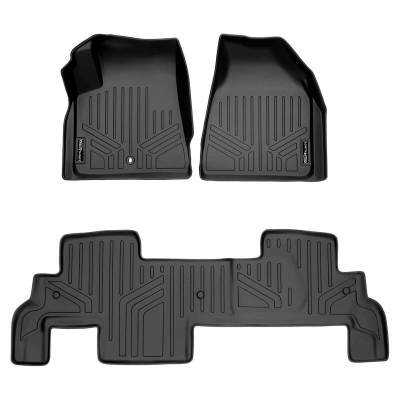 SMARTLINER - SMARTLINER SA0043/B0043 Front/Rear BLACK Floor Liners Traverse/Acadia