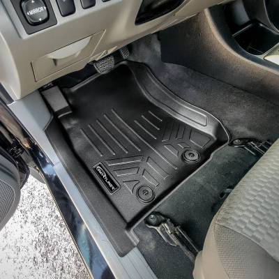 SMARTLINER - SMARTLINER SA0107/B0033 Front/Rear BLACK Floor Liners for Tacoma Double Cab