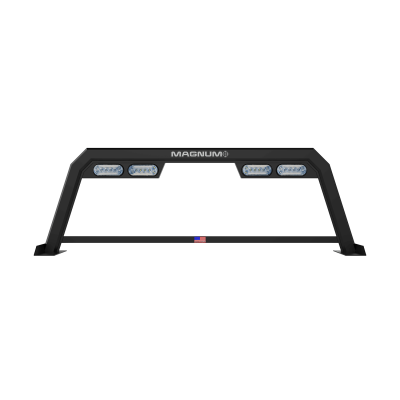 Magnum Truck Racks - Magnum 223HPHPL3NB Headache Rack Pro High Vis Open Matte Black