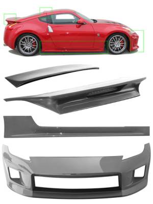 Stillen - Stillen KB11120KT2 Unpainted 6Pc Body Kit for 09-20 Nissan 370Z/Z34