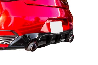 Stillen - Stillen KB11235MB Rear Diffuser Matte Black for 17-21 Infiniti Q60 3.0t
