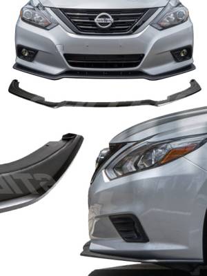 Stillen - Stillen KB13152 Front Bumper Splitter Matte Black for 16-18 Nissan Altima