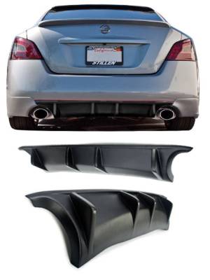 Stillen - Stillen KB127418MB Rear Diffuser Matte Black for 09-15 Nissan Maxima