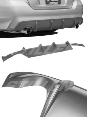 Stillen - Stillen KB13158 Unpainted Rear Diffuser for 16-18 Nissan Altima