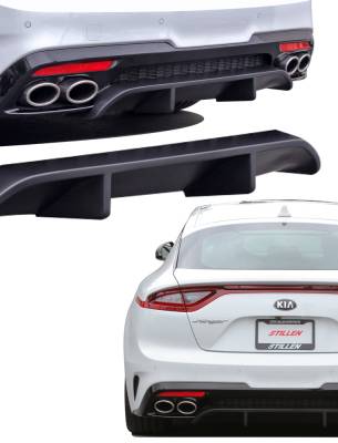 Stillen - Stillen KB26002MB Rear Diffuser Matte Black for 18-21 Kia Stinger GT 3.3TT