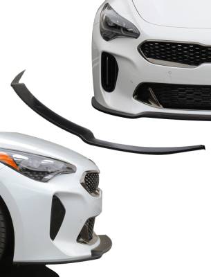Stillen - Stillen KB26001MB Front Diffuser Matte Black for 18-21 Kia Stinger GT AWD/RWD