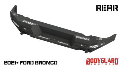 Bodyguard Bumpers - Bodyguard Bumpers MFF21MYT Freedom Series Rear Textured Black Rear Bumper
