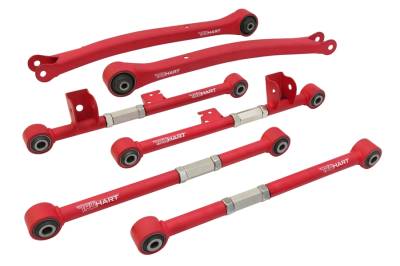 TruHart - TruHart TH-S101 Trailing Arms Rear Red for 97-07 Subaru Impreza WRX