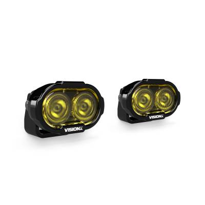 Vision X Lighting - Vision-X DURA2-DL2CBSYKIT Dura2 2-LED Yellow Driving Light Kit