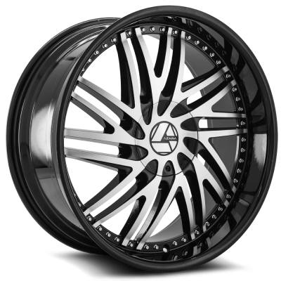 Azara - Azara Wheel AZA-509 24x9 5x115 5x120 18mm Black/Machined AZA-50924905115120+18BM