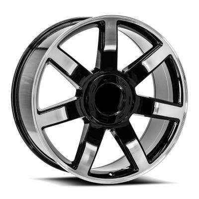 O.E. Revolution - O.E. Revolution Wheel 122 24x10 6x5.5 31mm Black/Machined 122-2410655+31BM