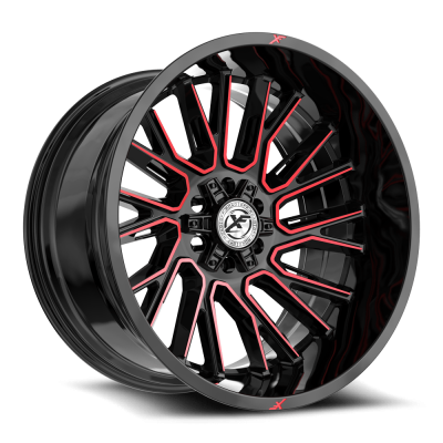 XF Off-Road - XF Off-Road Wheel XF-230 17x9 5x5.0 5x5.5 0mm Black/Red XF-2301790430BMR
