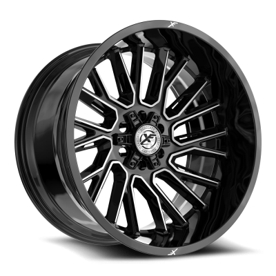 XF Off-Road - XF Off-Road Wheel XF-230 17x9 5x5.0 5x5.5 12mm Black/Machined XF-23017904312BM