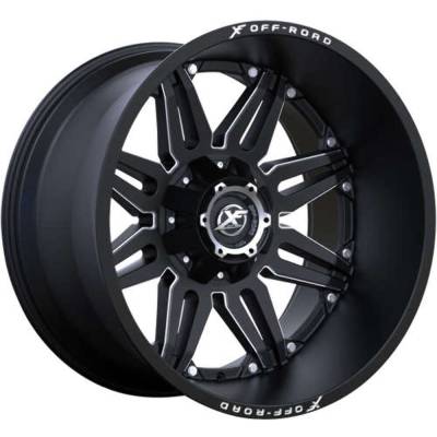 XF Off-Road - XF Off-Road Wheel XF-204 24x14 BLANK -76mm Black XF-2042414BLANK5/6-76GBML