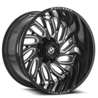 XF Off-Road - XF Off-Road Wheel XF-207 22x12 5x5.0 5x5.5 -44mm Black XF-207221251271397-44GBML