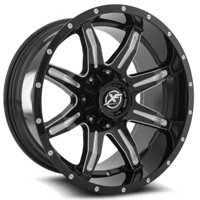 XF Off-Road - XF Off-Road Wheel XF-215 20x10 5x5.5 5x150 -24mm Black XF-215201051397150-24GBML
