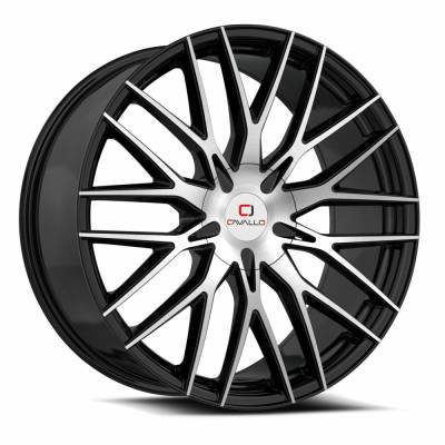 Cavallo - Cavallo Wheel CLV-45 18x8 5x100/4.5 35mm Black/Machined CLV-45188051001143+35BM