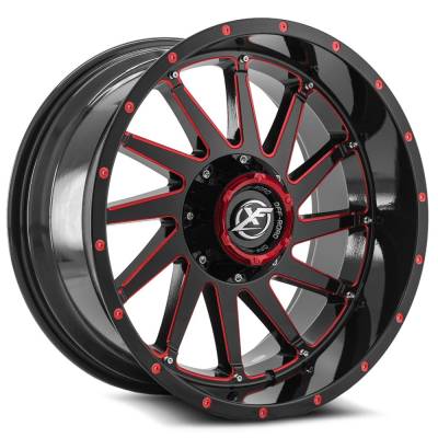 XF Off-Road - XF Off-Road Wheel XF-216 20x10 5x5.0 5x5.5 -12mm Black XF-216201051271397-12GBRM