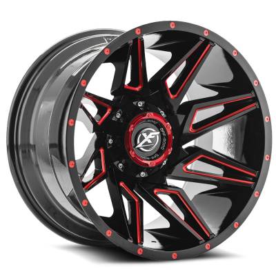 XF Off-Road - XF Off-Road Wheel XF-218 20x10 5x5.0 5x5.5 -12mm Black XF-218201051271397-12GBRM