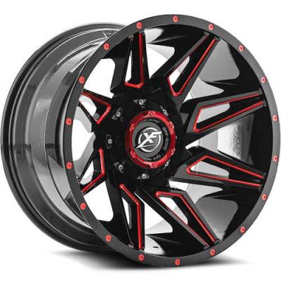 XF Off-Road - XF Off-Road Wheel XF-218 20x10 5x5.0 5x5.5 -24mm Black XF-218201051271397-24GBRM