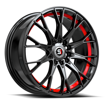 Spec-1 - Spec-1 SP-5917753242GBRU Wheel SP-59 17x7.5 5x4.25/4.5 42mm Black/Red