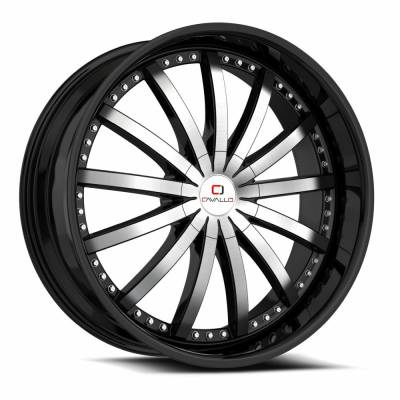 Cavallo - Cavallo Wheel CLV-53 20x8.5 5x4.25/4.5 35mm Black CLV-53208551081143+35BM