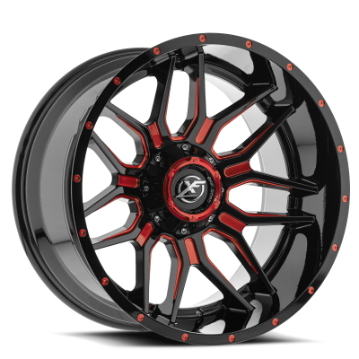 XF Off-Road - XF Off-Road Wheel XF-222 20x10 5x5.0 5x5.5 -12mm Black XF-222201051271397-12GBRM