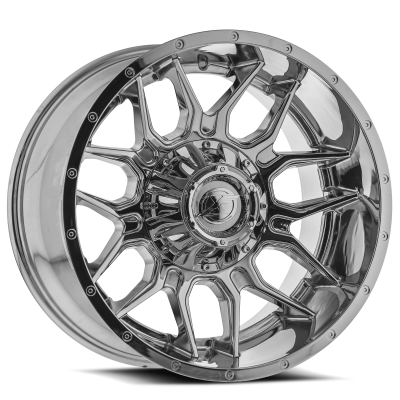 XF Off-Road - XF Off-Road Wheel XF-222 20x10 8x6.5 8x170 -24mm Black XF-222201081651170-24GBM