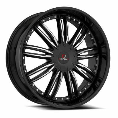 Cavallo - Cavallo Wheel CLV-54 18x8 4x100/4.5 35mm Black/Machined CLV-54188041001143+35BM