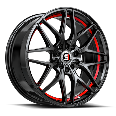 Spec-1 - Spec-1 Wheel SP-60 17x7.5 4x100/4.5 42mm Black/Red SP-601775942GBRU