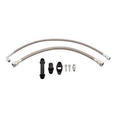 Wehrli Custom Fabrication - Wehrli WCF100279 Oil Line Kit for High Mount 2nd Gen Turbo Swap for Cummins
