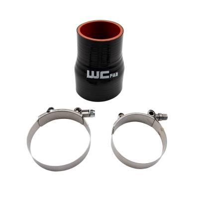 Wehrli Custom Fabrication - Wehrli WCF207-105 2.375"x3" ID Straight Reducer 4.5" Long Silicone Boot & Clamp