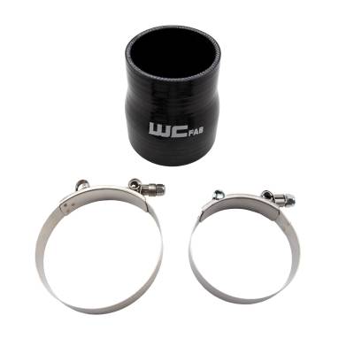 Wehrli Custom Fabrication - Wehrli WCF207-115 3" x 3.5" ID Straight Reducer x 4" Long Silicone Boot & Clamp