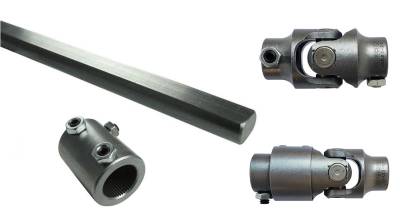 Ridetech - Ridetech 11009535 Steering U-Joint Kit 1"-48 At Column & 3/4"-36 At Rack