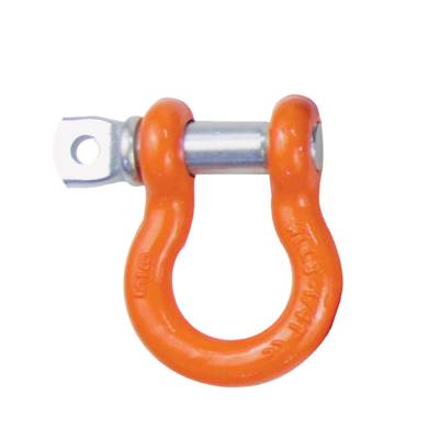 Mile Marker - Mile Marker 60-50138 Orange 3/8" Alloy Metal Shackle D-Ring Hook Each