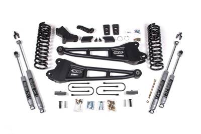 BDS Suspension - BDS Suspension BDS1794FS 4" NX2 Radius Arm 3" Rear Block for 13-18 RAM 3500 4WD