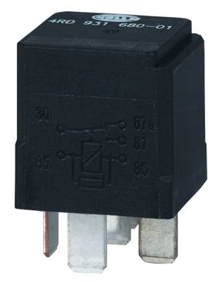 Hella - HELLA 931680011 12V 40A Waterproof Wiring Relay SPDT w/LED Replaces 4RD93168001