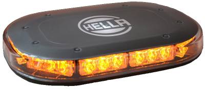 Hella - HELLA H27996001 Amber Micro 100 LED Flasher Lightbar 12/24V Fixed Mount