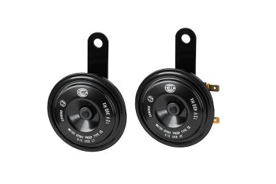 Hella - HELLA 012588151 Universal Black 77mm 12V BX Disc Horn Kit