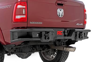 Rough Country Suspension Systems - Rough Country 51213 Tubular Black Rear Bumper for 10-26 RAM 2500/3500 2WD/4WD