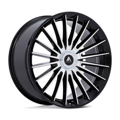 Asanti - Asanti Black AB048 VICEROY 22x9 BLANK 15mm Gloss Black/Machined AB048BD22900M15